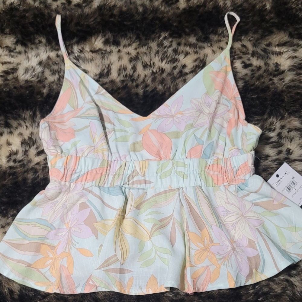 Oneill NWT Floral Crop Tank Top large